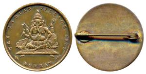 Badge, The Indian Village 1917, Bombay, an exhibition organized in 1917. A wonderful image