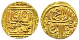 Mahmud Shah I (AD 1458-1511), Gold, 2.98 g, ¼ Tanka, Muhammadabad Mint, (cf Rajgor# 2225; 