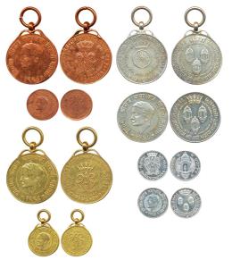 Dhrangadhra, Mayurdhvaja Sinha, assorted lot of 8 coronation and accession to the dominion