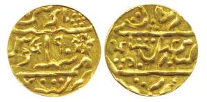 Murshidabad Gold, Token, 1.95 g, weight of a ¼ Mohur, stylization that of Murshidabad coin