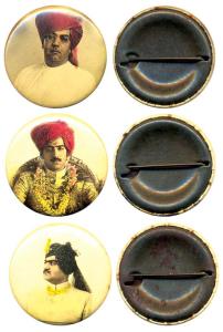 Badges of Native States of Saurashtra (3), colour portraits of the Maharajas of Gondal and