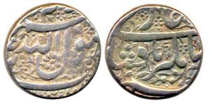 Jahangir, Silver, Rupee, Jalnapur Mint, Kalima in floral background, (KM 168.4). Very Fine
