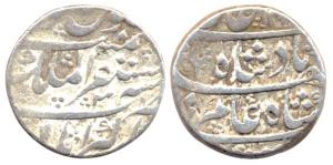 Shah Alam I, Silver, Rupee, Akbarabad Mint, leaf within a dotted border as a symbol, compl