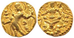Gupta Empire, Chandragupta II Vikramaditya, (c. AD 380-413), Gold, Dinar, Archer type. Cha