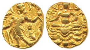 Gupta Empire, Chandragupta II Vikramaditya, (c. AD 380-413), Gold, Dinar, Archer type, kin