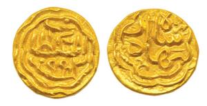 Qutb al-Din Bahadur Shah (AH 932-943; 1526-1537AD), Gold, ¼ Tanka, AH 943, obv. name Qutb 