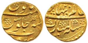 Shah Alam I, Bahadur (AH 1119-1124, 1707-1712), Gold, Mohur, Parenda Mint, AH 1120, RY 1 (
