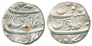 Shah Alam I, Bahadur, Silver, Rupee, Bankapur Mint, AH 1122, (KM 347.5). Very Fine.