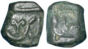 Copper Paisa, Ankushi type, (M&W T 33- p 196). Fine, Rare.