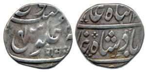 Silver, Rupee, in the name of Shah Alam II, Ahmedabad Mint, Nagari Ram below julus (KM 43)