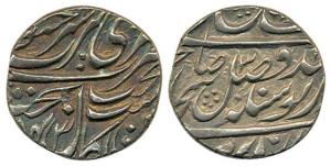 Silver, Rupee, Amritsar Mint, VS 1843 (Herrli 01.04.04; KM A20.2). Very Fine, Rare.