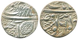 Silver, Rupee, Amritsar Mint, 1903, flag or Pataka furling left and pipal leaf (KM 22.8). 