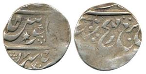 Nabha, Uncertain ruler, Silver, Rupee, in the name of Guru Gobind Singh. Fine, Rare.