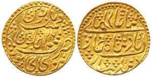 Manak Pal (AH 1186-1219; 1772-1804 AD), Nazarana, Gold, Mohur, AH 1199, year 26. Struck at