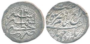 DURRANI KINGS, Qaiser Shah, (AH 1222-1223) Silver, Rupee, Kashmir Mint, year 2 (KM 600). V