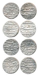 Shah Jahan, Silver (4), Rupee, Ahmedabad Mint, Aban, Azar, Di and Isfandarmuz Months, lege