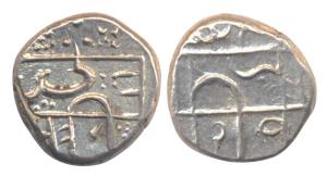 Chhatrapati Shivaji Maharaja, (AD 1674-1680), Silver Hoan, 2.44 g, Sri Raja Siva in Devana