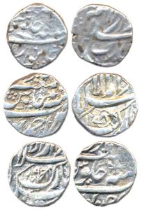 Silver (3), Rupee, 3 different mints: Ahmadpur, Bahawalpur and Khanpur Mints. About Very F
