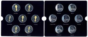 Germany, FIFA World Cup 2006, Proof Set of 7 coins, including coins of Argentina, Brazil, 