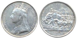 Afghanistan Medal, Victoria, Silver, 1878, bust of the empress on obv., battle scene with 