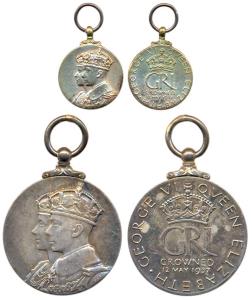 George VI and Queen Elizabeth Coronation Medal, Silver (2) Pair, 12th May 1937, along with
