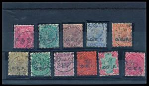 China Expeditionary Forces (C. E. F.) Complete Set of 10 + additional value, 1900, Very Fi