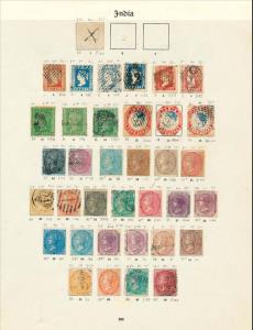 Collection of Pre Independence Stamps mounted on album pages (10), White Scinde Dawk with 