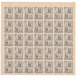 1963 Red Cross Centenary, SG 467, Full Sheet of 35 stamps, Mint, Very Fine.