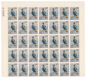 1974 Indian Birds, Set of 4 Stamps, SG 763/66, Full Sheets of 35 stamps each, Mint, Very F
