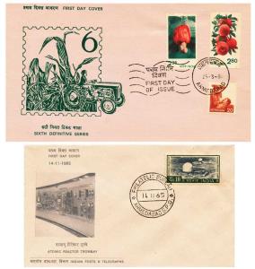 Lot of 7 Covers, Overprinted ICC stamps, set of 2 FDC tied with FPO744/743 cancellation & 