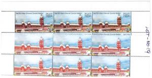 2009 Heritage Railway Stations of India, Chennai Central, Jain 2498, Block of 6, Black Omi