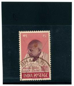1948 “Mahatma Gandhi”, SG 308, Rs. 10/-, Telegraphically Used, Fine.
