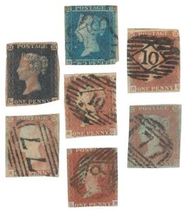 Great Britain, Queen Victoria, Used, from Penny Black 1840 onwards to 1900. STC