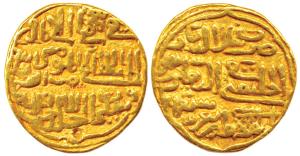 Muhammad bin Tughlaq III, Gold Tanka, 11.08 g, Dehli Mint, in the name of al-Mustakfi, (G&