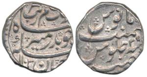 Aurangzeb, Silver Rupee, Kashmir Mint, AH 1103/36. About Extremely Fine, Rare.