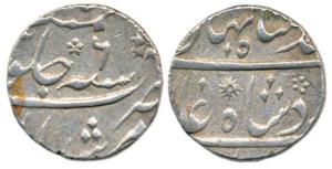 Ahmed Shah Bahadur, Silver Rupee, Murshidabad Mint, RY 6. Very Fine, Scarce.