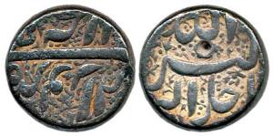Akbar, Silver Rupee, Berar Mint, Allahu Akbar type, a small duck to right below the mint n