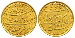 Mir Mahbub Ali Khan II, Gold Ashrafi, Charkhi type, AH 1311/27 (KM 33). Extremely Fine, Ve