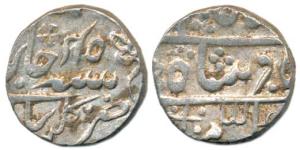 Qila Shahbad Mint, Silver Rupee, in the name of Shah Alam II, RY 45, jhar as a mint mark o