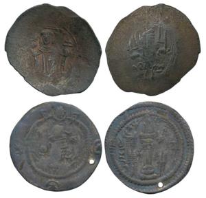 Sassanian, Kobad I, AD 488-498 & 499-532, decorated head of the ruler to right on obv.; th
