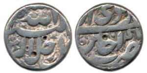 Akbar, Silver Rupee, Ujjain Mint, Allahu Akbar type, Illahi 41, Month Di. Fine, Rare.