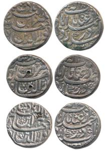 Jahangir, Silver Rupee (3), Ahmedabad Mint, Inayat couplet, AH 1029 and 1033. Very Fine to