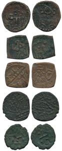 Gopal Singh, Copper Paisa, Jhabua Mint, different types. Very Fine, Scarce. (5)