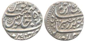 Chinapatan Mint, Silver Rupee, in the name of Aurangzeb, RY 50. About Extremely Fine, Scar