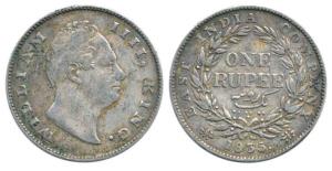 William IV, Silver Rupee, 1835, Calcutta Mint, obv. A with ’F’ Incuse, rev. I. Fine, Scarc
