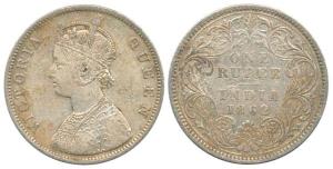 Victoria Queen, Silver Rupee, 1862, Calcutta Mint, obv. B, rev. III. About Very Fine, Rare