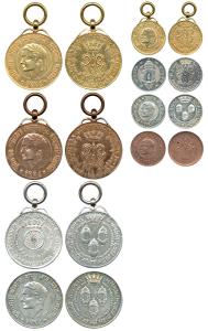 Dhrangadhra, Mayurdhvaja Sinha, assorted lot of 8 coronation and accession to the dominion