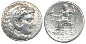 Kingdom of Macedonia, Alexander III, (336-323 BC), Silver Tetradrachm 17.1 g, head of youn