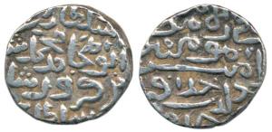 Khidr Khan/Khizr Khan (AH 817-824), Silver Tanka, 11.23 g in the name of Muhammad bin Firu