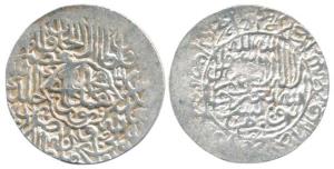 Nasir-ud-din Muhammad Humayun, (AH 937-947, AD 1530-1540), Silver Shahrukhi, 4.72g, Agra M